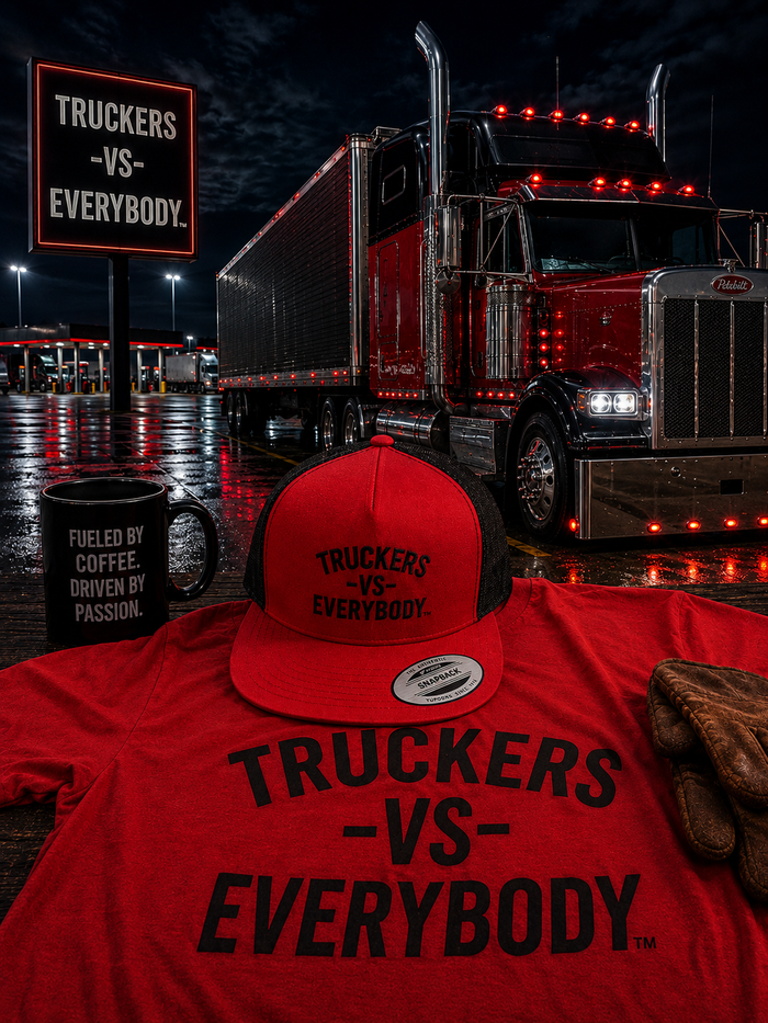 Truckers-Vs-Everybody™ Statement Tee (Red)