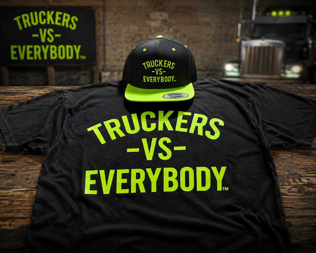 Truckers-Vs-Everybody™ Statement Tee (NeonGRN/Black)