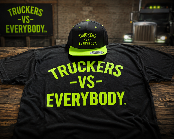 Truckers-Vs-Everybody™ Statement Tee (NeonGRN/Black)